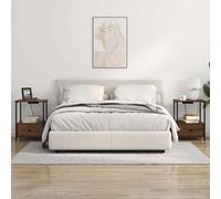 Gecheer Comò con stazione di ricarica con cassetto 2 pcs Rovere marroneComò Ricarica Wireless