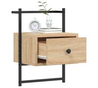 Gecheer Comodini a Muro 2 pz Rovere Sonoma 35x30x51cm Legno MultistratoComodini moderni