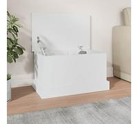 Gecheer Contenitore Portaoggetti Bianco 50x30x28 cm Legno Multistrato,Baule,Scatola,Cassapanca,Contenitore Box,Baule Multiuso,Cassapanca Contenitore,Baule Contenitore da Interno,P816496