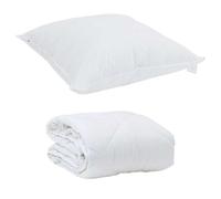 Gecheer Copripiumino e Cuscini 2 Pezzi Bianco Microfibra, Leggero e Elegante, Ideale per Tutte le Stagioni, Decorazione della Stanza