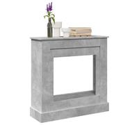 Gecheer Cornice per Camino, Design Moderno con Ripiano Funzionale 90x30x90 cm in Truciolato Grigio Cemento per Camini a LED