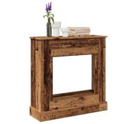 Gecheer Cornice per Camino Legno Antico 90x30x90 cm in Truciolato,Cornice per Caminetto, Struttura per Camino, Decorazione Camino,P854596