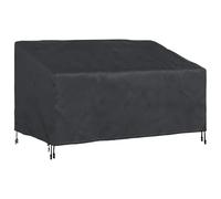 Gecheer Covers for Garden Bench 160 x 100 x 61/89 cm, Waterproof, Black, Modern Design, for Outdoor Use