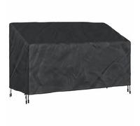 Gecheer Covers for Garden Bench 165 x 70 x 65/94 cm, Waterproof, Black, Modern Design, for Outdoor Use