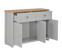 Gecheer Credenza grigia, 112x35x81 cm, per soggiorno o camera