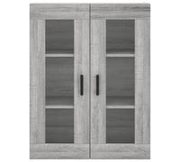 Gecheer Credenza Grigio Sonoma 69,5x34x180 cm in Legno MultistratoMobile per Ingresso