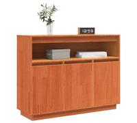 Gecheer Credenza Marrone 104.5 x 34 x 80 cm Legno di pino masselloClassificatore Acciaio