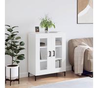 Gecheer Credenza Moderna, Madia Credenza Soggiorno Cucina, Armadietto Cucina Bianca 69,5x34x90 cm in Legno Multistrato
