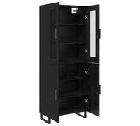 Gecheer Credenza Rovere nero 69.5 x 34 x 90 cm Legno multistratoMobile per Ingresso