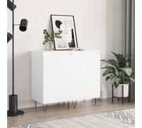 Gecheer Credenze 2 pz Bianche 40x35x70 cm in Legno Multistrato,Credenza con Ante e ripani,Credenza Cucina,Mobile da Cucina,Mobile Buffet,Mobiletto Multiuso,Tavolo da Buffet,Gambe B