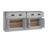 Gecheer Credenze 2 pz Grigio Sonoma in Legno MultistratoMobile per Ingresso