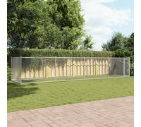 Gecheer Cuccia per Cani, Recinto Esterno con Porta per Addestramento Gioco e Sicurezza 8 x 2 x 1,5 m in Acciaio Zincato for Cani di Media e Grande Taglia