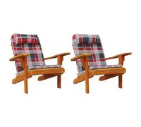 Gecheer Cuscini rossi per sedia 2 pcs Motivo a quadri rosso StandardPoltrona Poggiapiedi