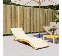 Gecheer Cuscino per lettino prendisole crema 200x70x3 cm tessuto Oxford