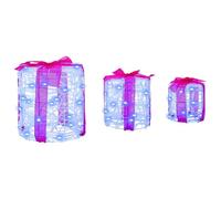 Gecheer Decorazione scatola regalo, luci LED, 20 x 20 x 21 cm, acrilico, for arredamento moderno