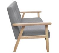Gecheer Divano a 2 Posti in Stoffa Grigio ChiaroDivano letto moderno 2 posti