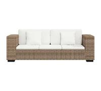 Gecheer Divano a 3 Posti 8 pz in Rattan NaturaleSet divani similpelle elegante