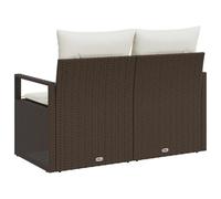 Gecheer Divano da giardino Marrone 120 x 62 x 69cm polyrattanSet Divani da Esterno