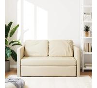 Gecheer Divano Letto Moderno, 2 Posti, Tessuto Crema, 112x174x55 cm
