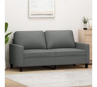 Gecheer Divano Moderno 2 Posti in Tessuto, per Soggiorno, Grigio Scuro, 135x77x80 cm, da Salotto in Stoffa