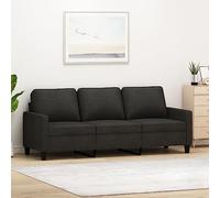 Gecheer Divano Moderno, 3 Posti in Tessuto Nero, 198x77x80 cm