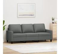 Gecheer Divano Moderno 3 Posti in Tessuto, per Soggiorno, Grigio Scuro, 198x77x80 cm, da Salotto in Stoffa