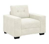 Gecheer Divano Sedia Crema 60 cm Velluto, Confortevole e Stabile, Schiuma e Cuscini, Ideale per Stanze e Camere da Letto