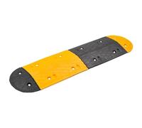 Gecheer Dosso Giallo e Nero 129x32,5 x 4 cm in Gomma,dissuasore di velocità, rallentatore, dosso in Gomma, dosso Artificiale, dosso Stradale,P153105