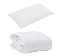 Gecheer Duvet Estivo con Cuscino 2 Pezzi, Set Copriletto in Microfibra Leggera e Traspirante, Bianco Neutro per Camera da Letto Moderna, Confezione Completa con 2 Elementi per Estate