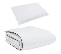 Gecheer Duvet Invernale, Imbottitura Piuma d'Anatra con Cuscini 2 Pezzi Bianco per Letto Confortevole e Notti Invernali