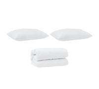 Gecheer Duvet per Tutte le Stagioni, Con Cuscino 2 Pezzi, Bianco, Microfibra, Imbottitura in Poliestere, Design Minimalista e Contemporaneo, Forma Rettangolare for Camera da Letto