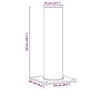 Gecheer Estensione della Testa del Camino Argento 24 x 24 x 50 cmNicchia Doccia Acciaio