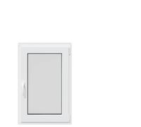 Gecheer Finestra per Seminterrato, Anta Ribalta 60x80cm in PVC con Vetro Isolante Termico e Acustico, Sistema di Chiusura Sicuro e Tenuta Impermeabile per Protezione da Infiltrazioni