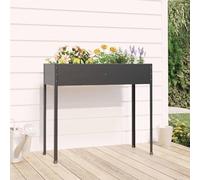 Gecheer Fioriera Antracite 100,5 x 40,5 x 90 cm Acciaio Zincato, Vasca da piantagione per coltivare fiori erbe, Piante, Letto rialzato per Terrazza balcone esterno