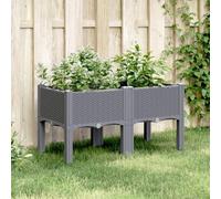 Gecheer Fioriera da Giardino con Gambe,Fioriera Rialzata,Fioriera/Aiuola Rialzata Orto Rialzato Balcone,Letto per Orto Rialzato,Letto Rialzato da Giardino,Orto Rialzato da Giardino,Grigia 80x40x42 cm