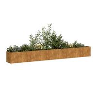 Gecheer Fioriera,da Giardino,Vaso Portafiori Piante Giardinaggio,Letto Rialzato da Giardino,Fioriera da Esterno Grande,Fioriera Rialzata da Giardino, Arrugginita 360x40x40 cm in Acciaio Corten