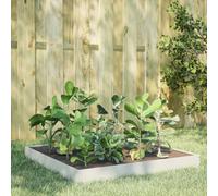 Gecheer Fioriera Rialzata da Giardino Bianca 100x100x18,5 cm in Acciaio,Fioriera da Giardino,Aiuola Rialzata,Letto Rialzato da Giardino,Fioriera da Esterno Grande,Letto per Orto Rialzato,L851011