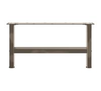 Gecheer Gambe per Tavolino da Caffè in Acciaio Naturale 2 pz 60x(30-31) cm AcciaioTavolini Caffè Set