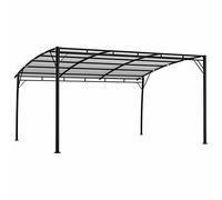 Gecheer Gazebo,Pegolato,Pergola,Padiglione,Parasole,da Giardino,in Tessuto,Colore Crema,Struttura in Acciaio,4x3x2,55 m,Gazebo da Giardino con Struttura in Acciaio,Gazebo da Parete