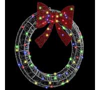 Gecheer Ghirlanda LED Multicolore, 90 cm Acrilico Elegante con Fiocco Decorativo, Decorazione Natalizia per Casa Moderna e Tradizionale