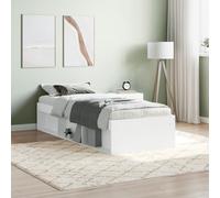 Gecheer Giroletto Bianco 75x190 cm Small Single,Struttura Letto,Giroletto,Singolo,Matrimoniale,Giroletto Una Piazza e Mezza,Giroletto in Legno,Telaio del Letto a Piattaforma,#3