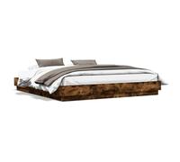 Gecheer Giroletto con Luci LED Rovere Fumo 180x200 cm,Struttura,Telaio,Letto,Giroletto,Singolo,Matrimoniale,Struttura Letto,Moderna,Letto con Doghe,J3209776