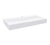 Gecheer Lavandino 100x46x11 cm Blocco in Marmo/Minerale Bianco,Lavandino,lavandini,Lavello,Lavelli,da Bagno,d'Appoggio,Lavandino da Bagno Appoggio,Lavandino d'Appoggio,P144066