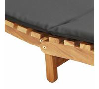 Gecheer Lettino da sole con cuscino Grigio scuro 188 x 55 x 59 cmSedie Giardino 2 Posti