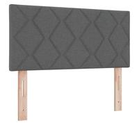Gecheer Letto a Mola con Materasso, Grigio Scuro, 100 x 200 cm, TessutoLetto con Materasso