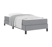 Gecheer Letto a molle Altro Grigio chiaro 100 x 200 cm TessutoLetto con Luci LED