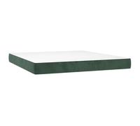 Gecheer Letto a Molle con Materasso e LED Verde Scuro 180x200cm VellutoLetto con Luci LED