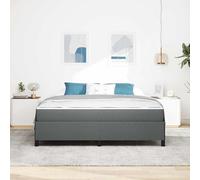 Gecheer Letto a molle Grigio scuro Nero 180 x 200 cmLetto con Luci LED