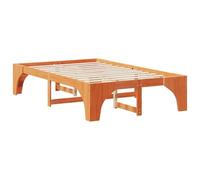 Gecheer Letto a terra con archivio Marrone 140 x 190 cm, Ideale per dormire e rilassarsi, Design minimalista, Assemblaggio facile, per camera da letto