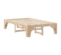 Gecheer Letto a terra con archivio Marrone 140x190 cm, facile accesso, minimalista, per camera da letto